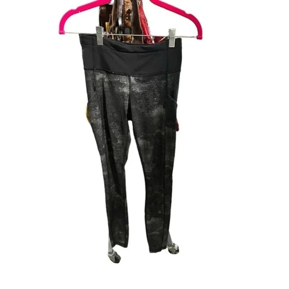 Lululemon Sequin Snake Slate Black Speed Tight II Full-On Luxtreme Leggings Sz 2 - Picture 7 of 7